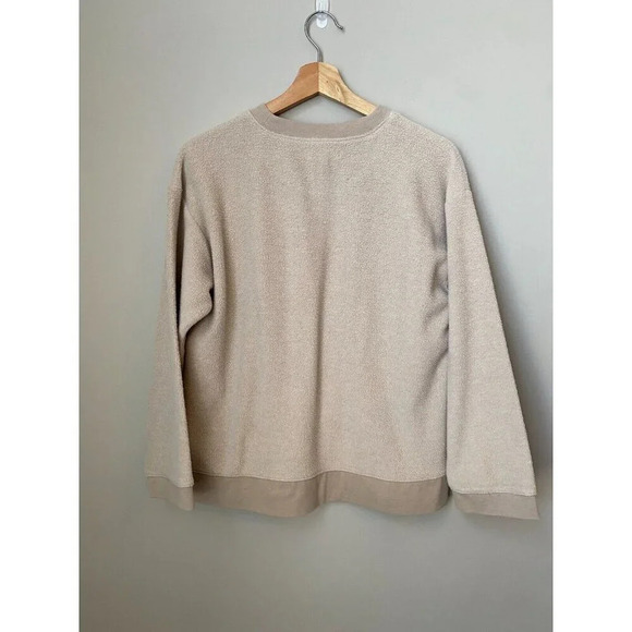Madewell Women's (Re)sourced Brushed Side-Button Relaxed Sweatshirt in Cream XXS - Picture 11 of 16